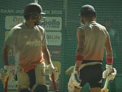 
      
      Rohit, Virat go into full-on training mode ahead of NZ ODIs
      
      