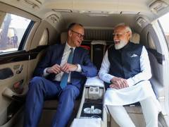 
      
      PM Modi shares car ride with German Chancellor Merz
      
      