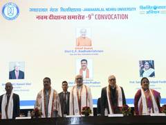 
      
      Vice President Radhakrishnan addresses 9th convocation of JNU
      
      