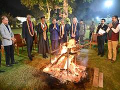 
      
      South African and Grenadian delegates celebrate Lohri with LS...
      
      