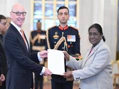 
      
      Austrian Ambassador Robert Zischg presents credentials to Murmu
      
      