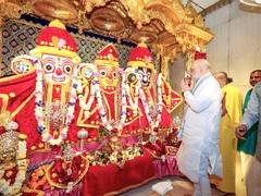 
      
      Amit Shah offers prayers at Jagannath Temple in Ahmedabad
      
      