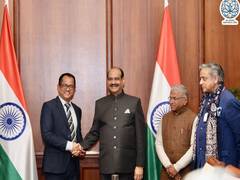 
      
      Om Birla meets Sri Lanka Parliament Speaker
      
      
