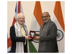 
      
      VP CP Radhakrishnan meets UK House of Lords Speaker
      
      