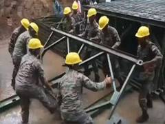 
      
      Indian Army successfully builds third 120-feet-long bridge
      
      