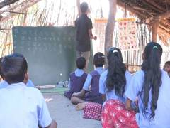 
      
      Children in Naxal-hit Sukma attend classes in makeshift school
      
      