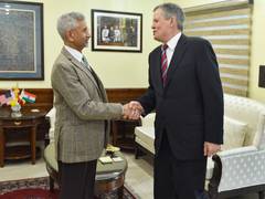 
      
      EAM Jaishankar meets US Senator Steve Daines
      
      