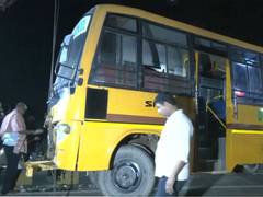 
      
      School bus returning from a picnic meets with accident in West Tr
      
      