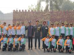 
      
      MoS Defence Sanjay Seth interacts with cadets at NCC Republic Day
      
      