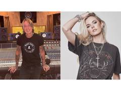 
      
      Karley Scott Collins denies living with Keith Urban
      
      