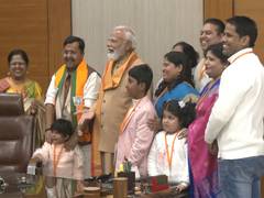 
      
      PM Modi meet Nitin Nabin’s family at BJP headquarters
      
      