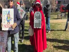 
      
      Activists across US protest against Trump’s policies
      
      