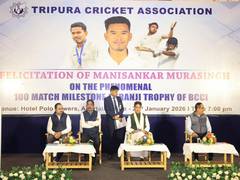 
      
      Tripura: CM Manik Saha Felicitates Manishankar Murasingh
      
      