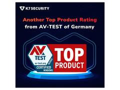 
      
      K7 Security Again Receives the Top Product Award from AV-TEST
      
      