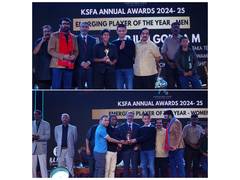 
      
      B L Kashyap backed Roots Football Club honoured 
      
      