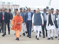 
      
      Union Minister Amit Shah arrives in Lucknow
      
      