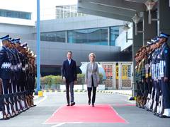 
      
      European Commission chief Ursula von der Leyen arrives in India
      
      