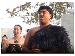 
      
      Maori tribal delegation performs Haka at Medaram's shrine
      
      