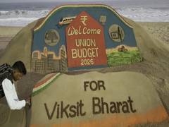 
      
      Sudarsan Pattnaik welcomes Union Budget with sand art
      
      