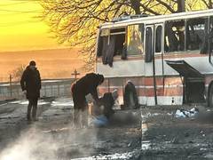 
      
      Ukraine: 15 killed as Russian drone hits miners’ bus in  Pavlohra
      
      