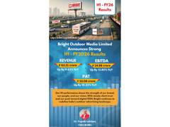 
      
      Bright Outdoor Media Limited Announces Strong H1-FY 2026 Results
      
      