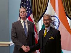 
      
      US Treasury Secy, EAM Jaishankar hold talks
      
      