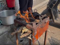 
      
      Telagana: Fast food owner creates unique wooden log stove due to
      
      