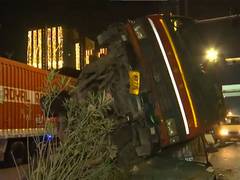 
      
      One killed after speeding truck overturns at Okhla underpass
      
      