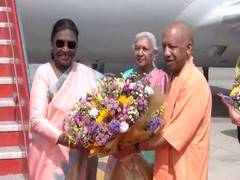 
      
      President Droupadi Murmu arrives in Ayodhya
      
      