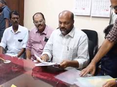 
      
      P Rajeev files nomination from Kalamassery ahead of Kerala polls
      
      
