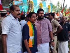 
      
      NDA candidate Anoop Antony files nomination for Thiruvalla
      
      