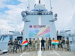 
      
      Indian Naval Ship Trikand concludes port call at Port Victoria
      
      