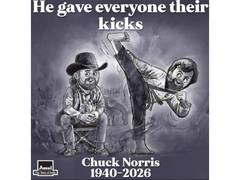 
      
      Amul pays tribute to Hollywood action star Chuck Norris
      
      