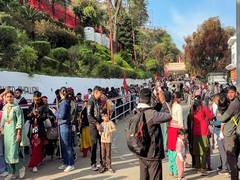 
      
      Massive rush at Vaishno Devi Shrine in Katra
      
      