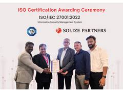
      
      SOLIZE PARTNERS India Achieves ISO/IEC 27001:2022 Certification
      
      