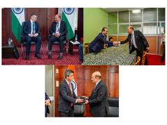 
      
      India holds bilateral talks with Russia, Peru, Mexico on sideline
      
      