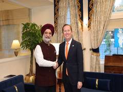 
      
      Delhi LG Taranjit Singh Sandhu meets Ambassador Sergio Gor
      
      