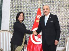 
      
      MEA Secy Neena Malhotra meets Tunisia’s Foreign Minister
      
      