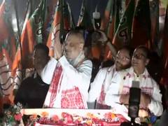 
      
      Amit Shah holds roadshow in Guwahati ahead of polls
      
      