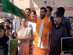 
      
      Haryana CM Nayab Singh Saini flags off special train to Ayodhya
      
      