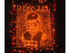
      
      Assam: BJP workers create portrait of Amit Shah with diyas
      
      
