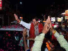 
      
      CM Dhami gets  grand welcome from supporters during Khatima visit
      
      