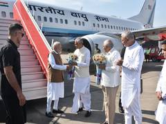 
      
      Gujarat Governor, CM, Deputy CM extend warm welcome to PM Modi
      
      