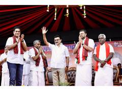 
      
      DMK alliance projected to retain power in Tamil Nadu
      
      