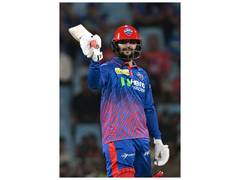 
      
      DC batter Sameer Rizvi after his stellar 50 against LSG
      
      