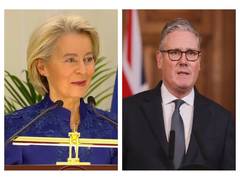 
      
      W Asia conflict: EU President Ursula on call with British PM
      
      