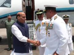 
      
      Rajnath Singh lands in Visakhapatnam ahead of INS Taragiri
      
      