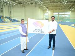 
      
      Odisha CM Mohan Charan Majhi receives World Athletics flag
      
      