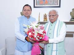 
      
      Uttarakhand CM meets Union Power Minister
      
      