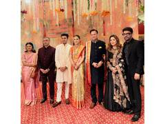 
      
      Kapil Sharma with wife Ginni attends Rajat Sharma's daughter...
      
      